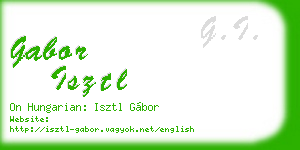 gabor isztl business card