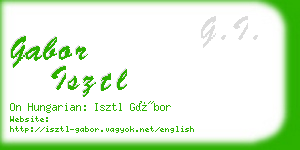 gabor isztl business card